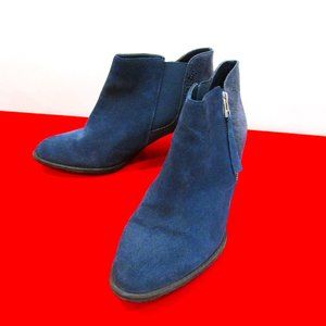 Vionic Blue Suede and Lizard Ankle Boots Size 8.5 $50